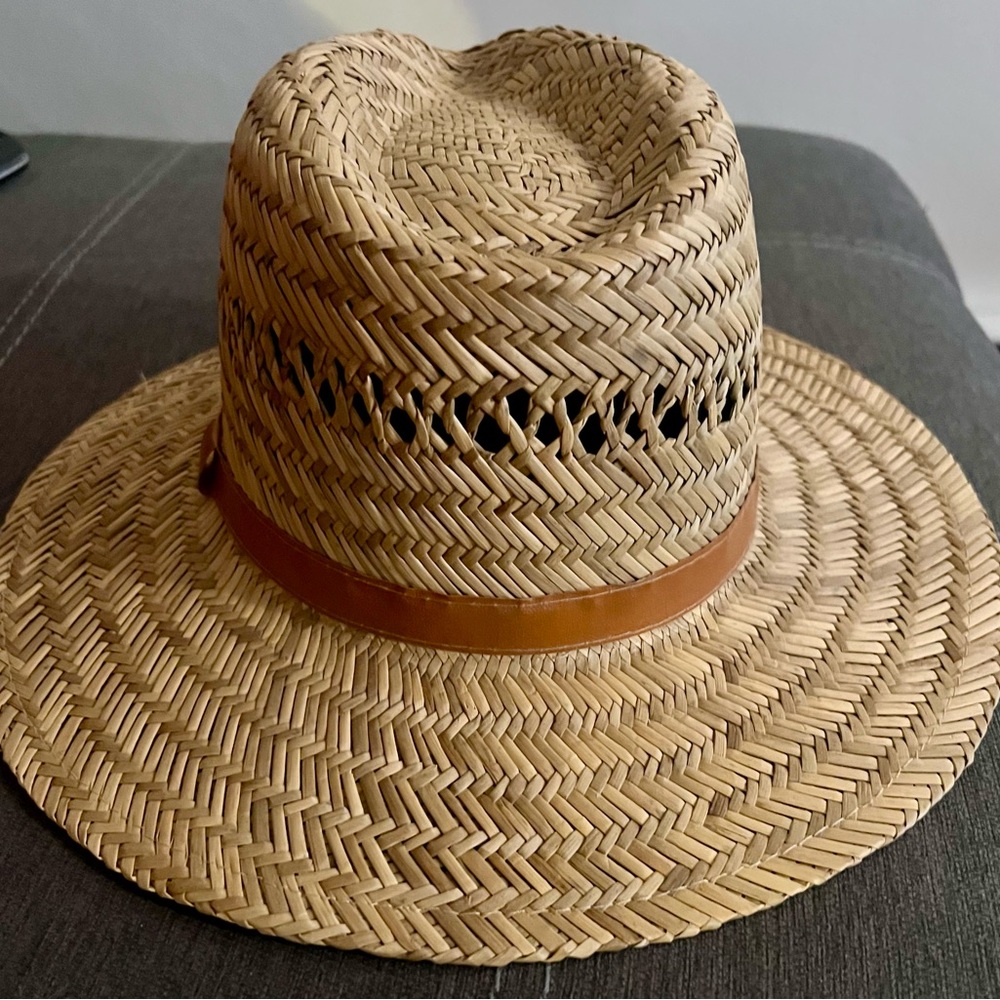 Source Unknown Tan Fedora Hat with Wide Brim